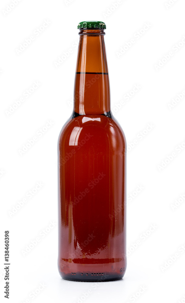 bottle of beer on white background bottle of beer on white background