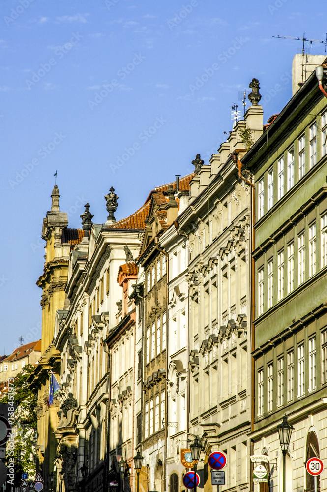 Prague, old city quarter at the feet of hill Hradschin, Czech Re