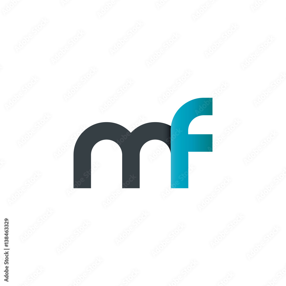 Initial Letter MF Rounded Lowercase Logo Initial Letter MF Rounded Lowercase Logo