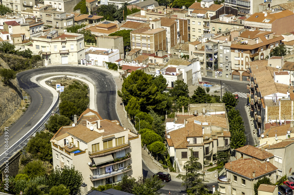 Fototapeta premium Southern small town, France, Cote Vermeille