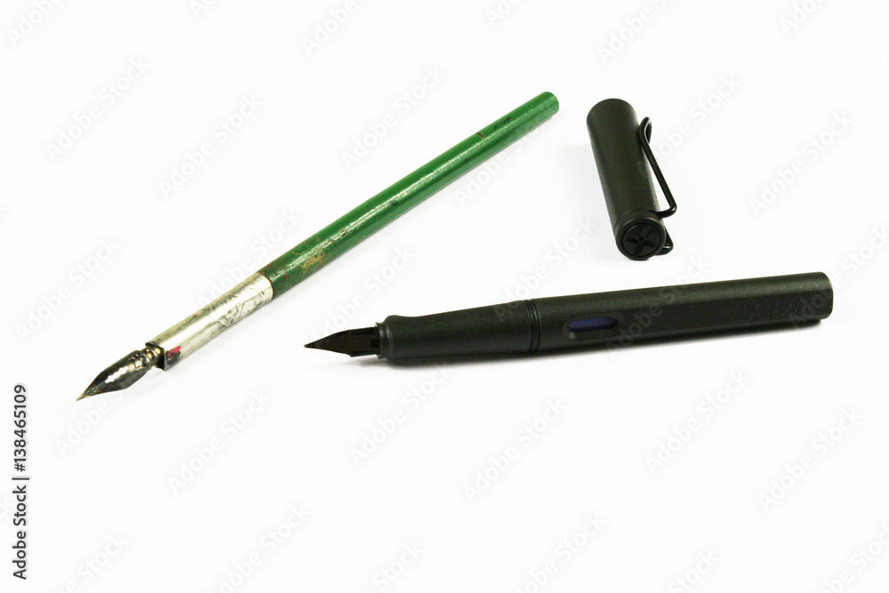 fountain pen on white background fountain pen on white background