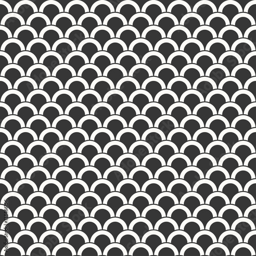 monochrome wave pattern. seamless vector background.