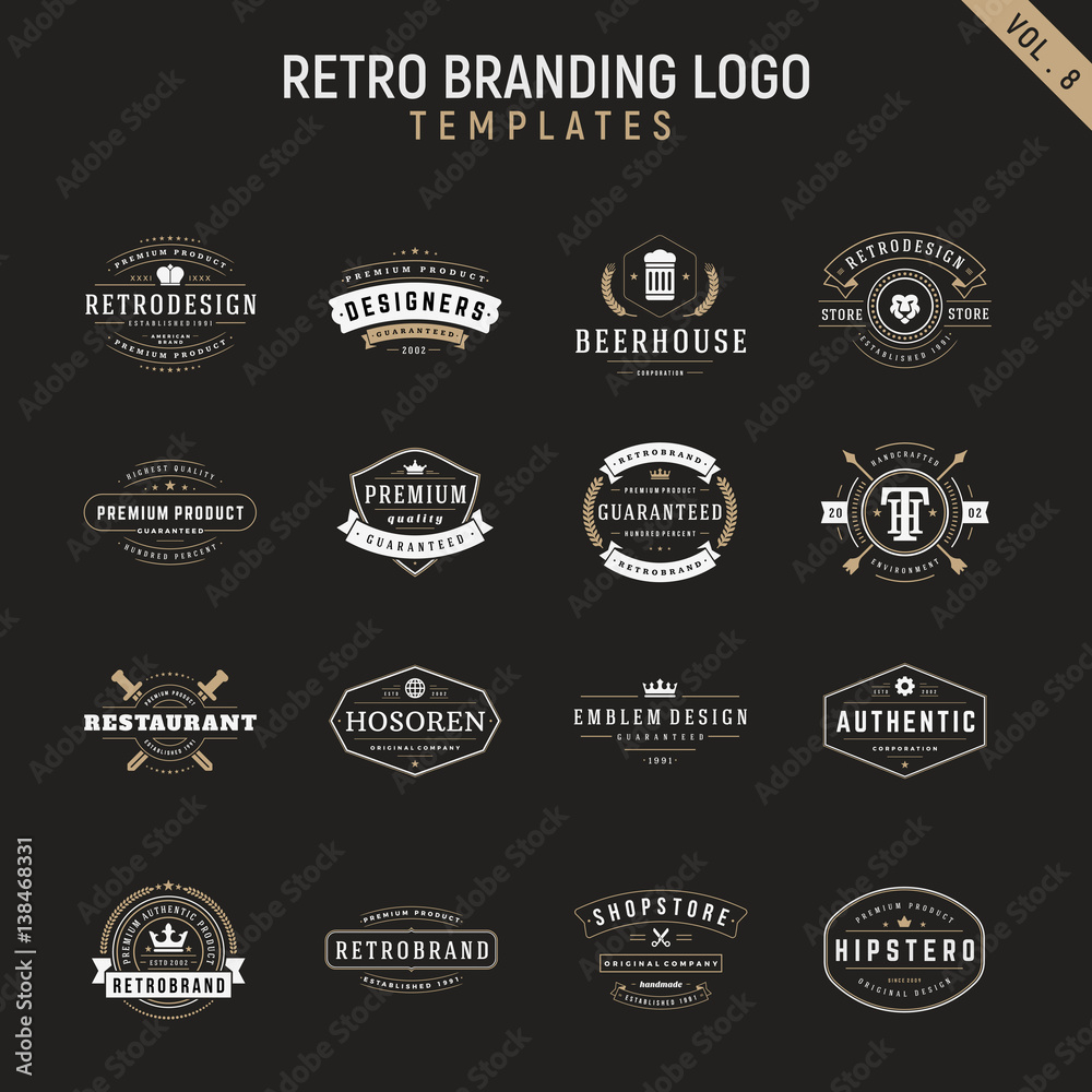 retro vintage logo branding