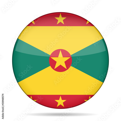Flag of Grenada. Shiny round button. Free Download Flag of Grenada. Shiny round button. - GFXLoad
