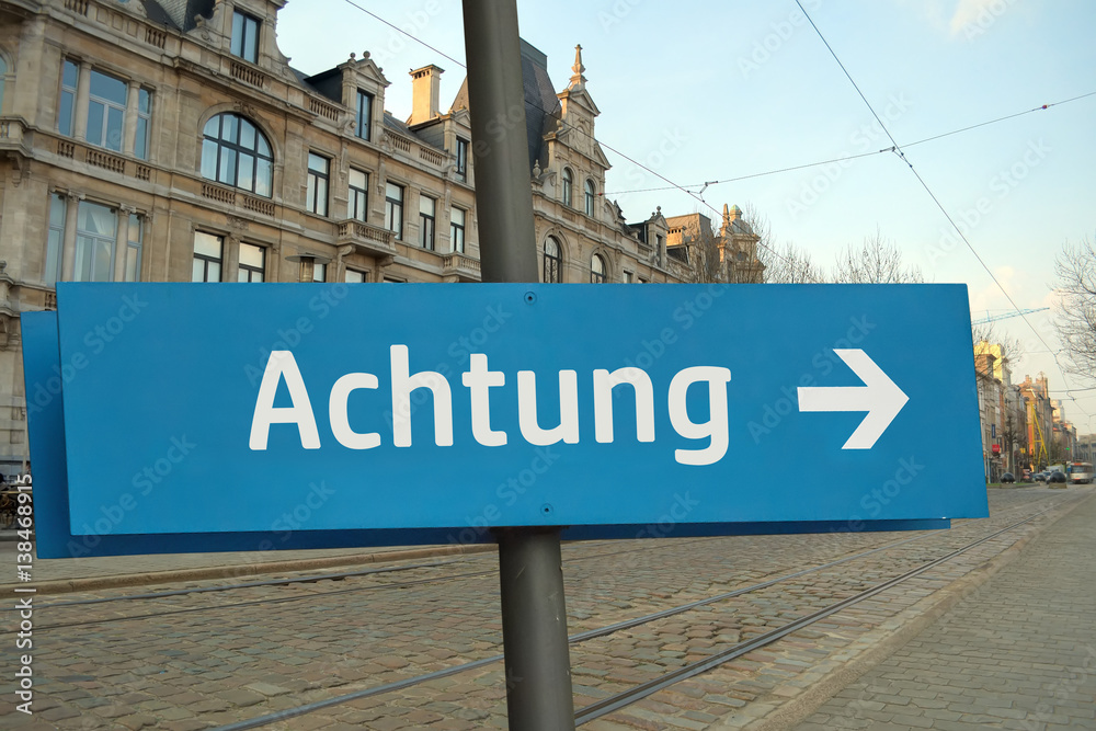 Obraz premium Schild 211 - Achtung