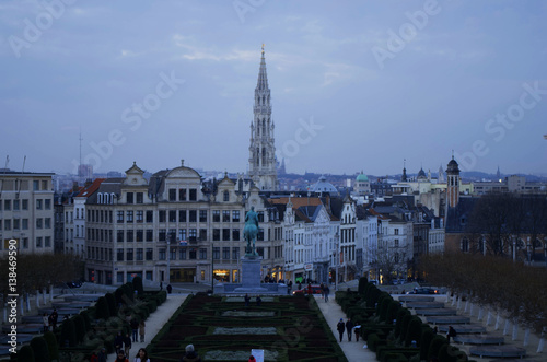 Brussels city centre panorama