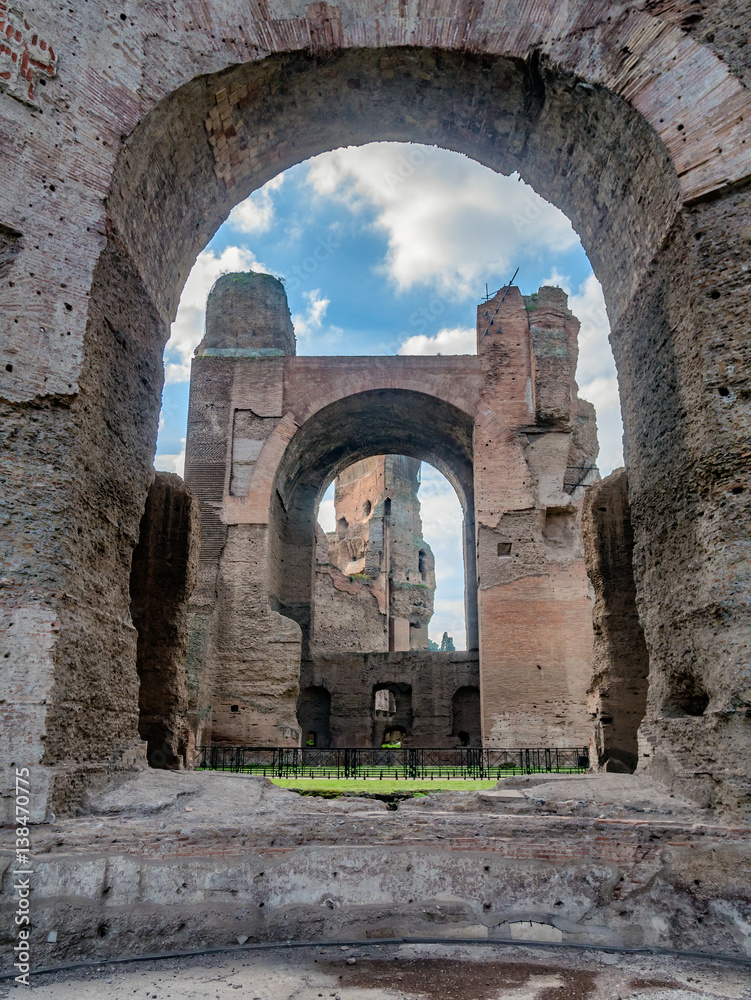 Baths of Caracalla in ancient Rome, Italy