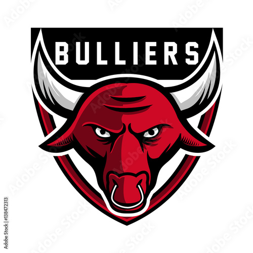 mad bull head logo mascot