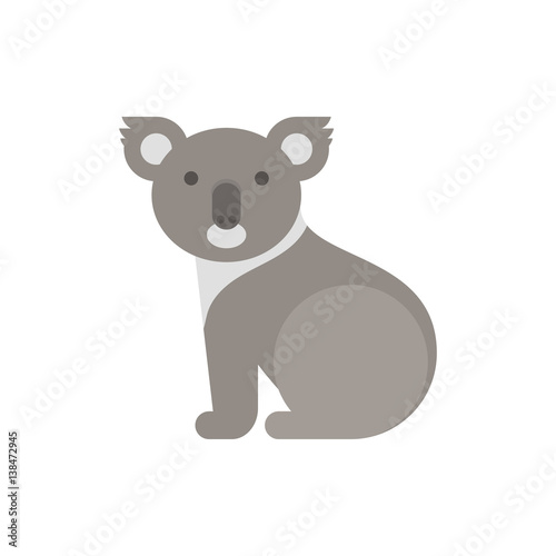 Photography Vector flat style illustration of koala bear.