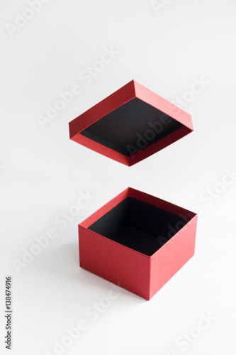 Open red box