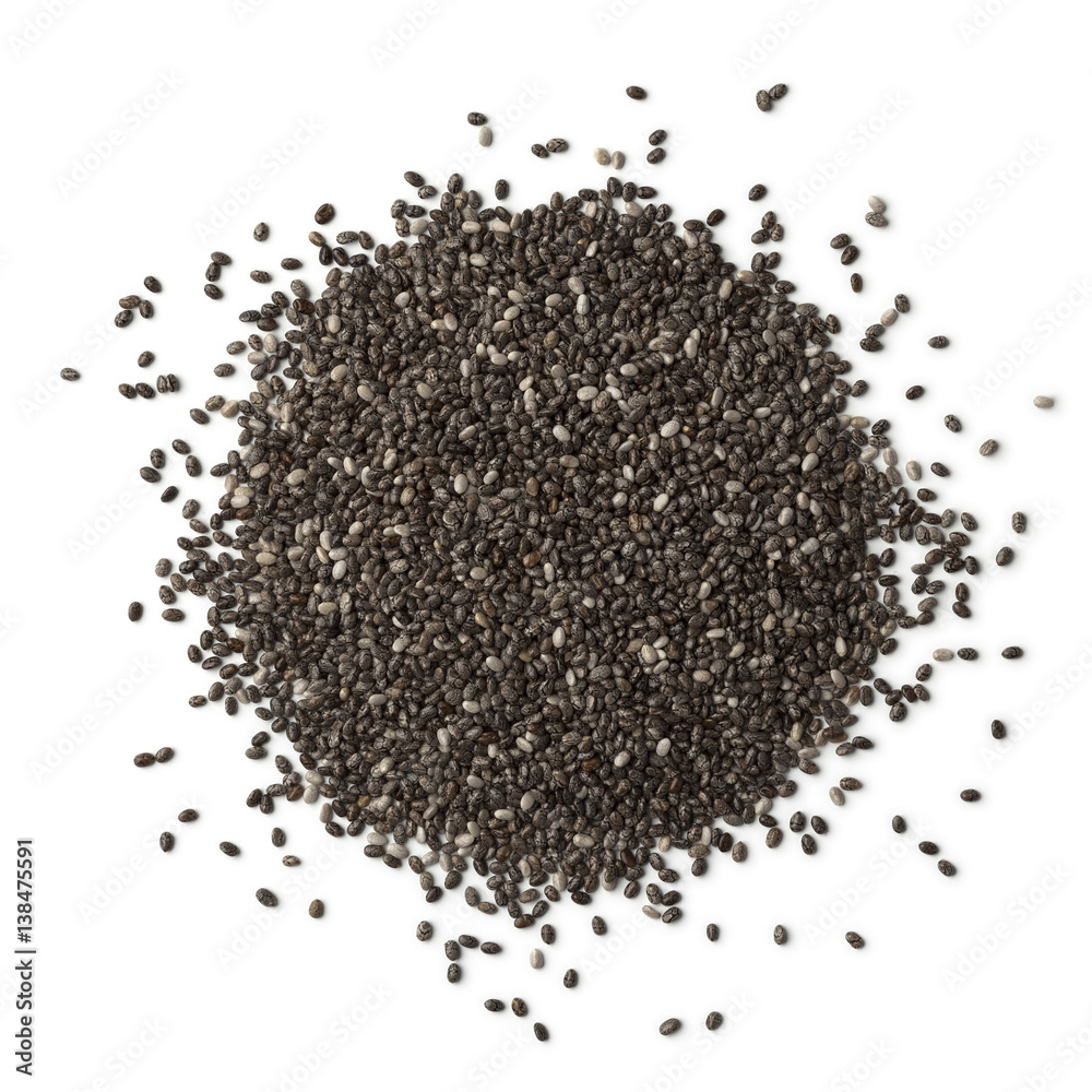 Heap of chia seeds Heap of chia seeds