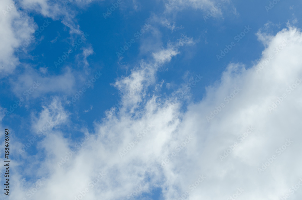 beautiful blue sky with gorgeous white clouds