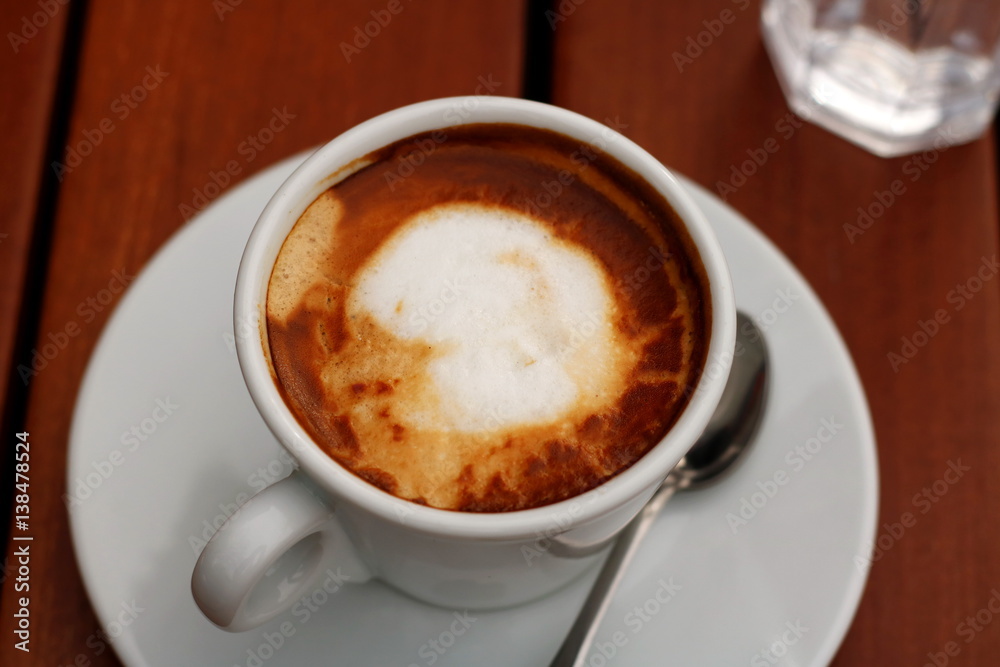 Coffee cup on wooden background Coffee cup on wooden background