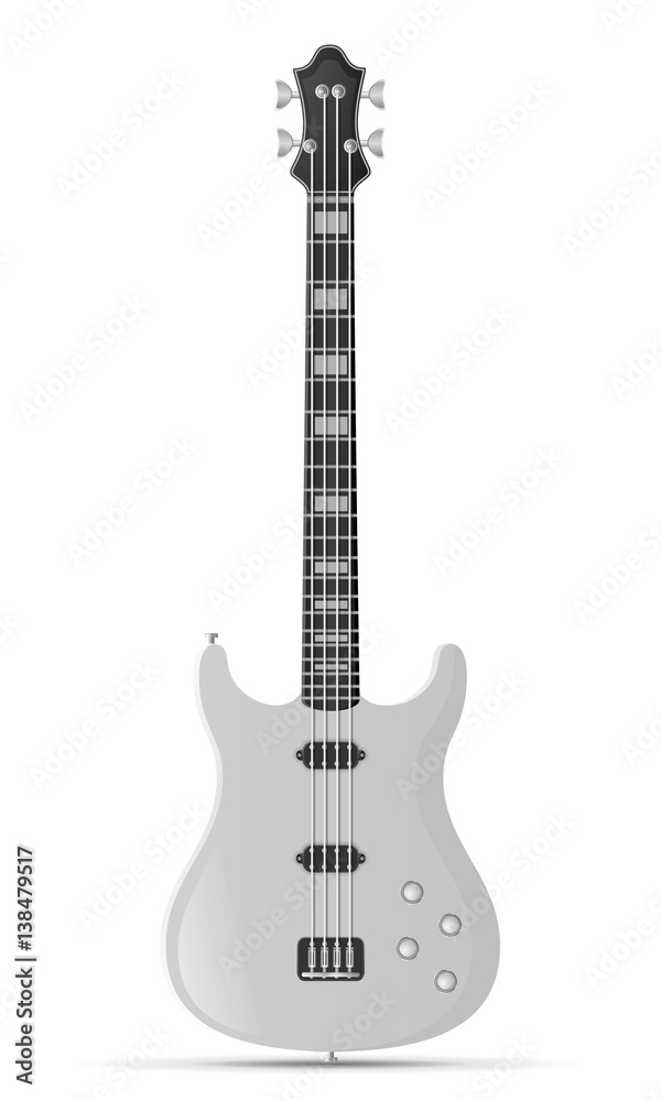 electric bass guitar stock vector illustration