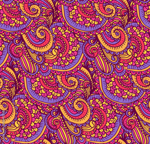Ethnic tribal abstract seamless background pattern in vector.