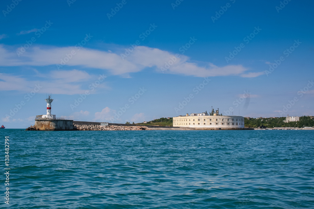 The old Fort at the entrance to the Bay of Sevastopol (Crimea, Ukraine). June 2006