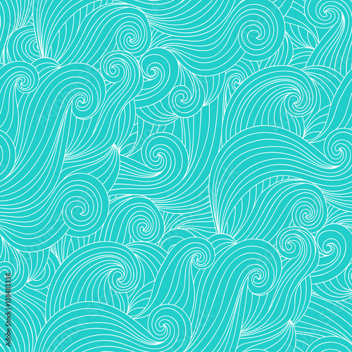 Seamless abstract pattern, waves background, wallpaper