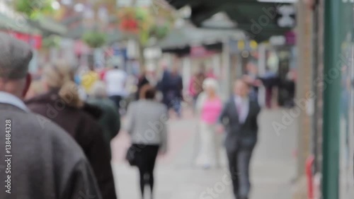 Wallpaper Mural Large Anonymous Crowd Walking Busy Lichfield Town Centre Precinct Street Torontodigital.ca