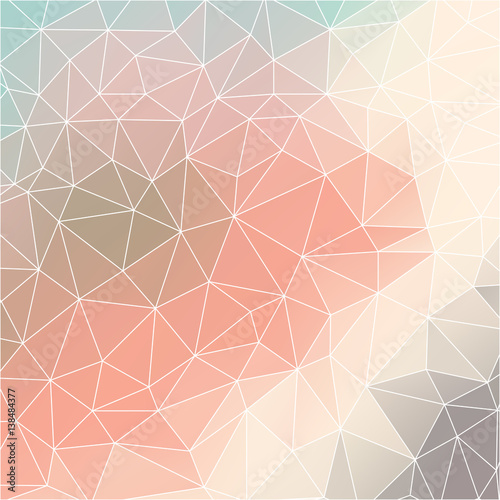 Geometric pattern with triangles in pastel tints