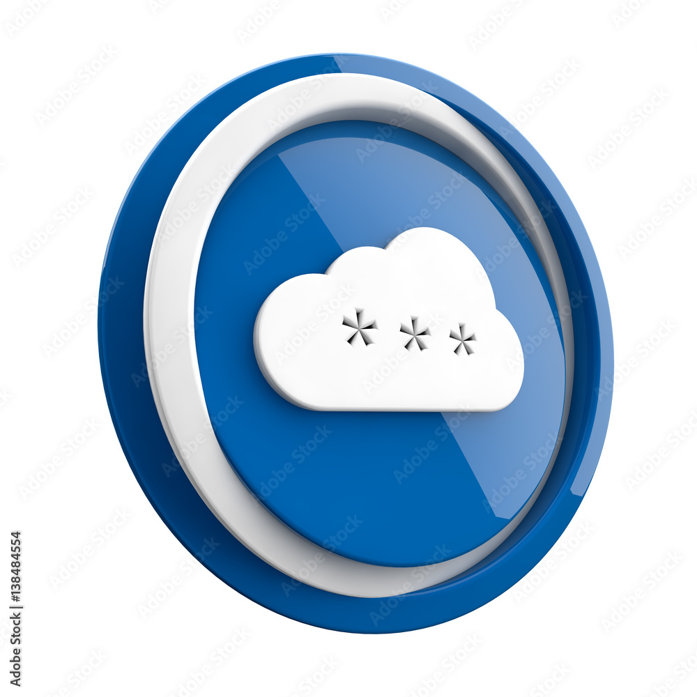 ikona plastikowa 3D niebieskie koło i pierścień