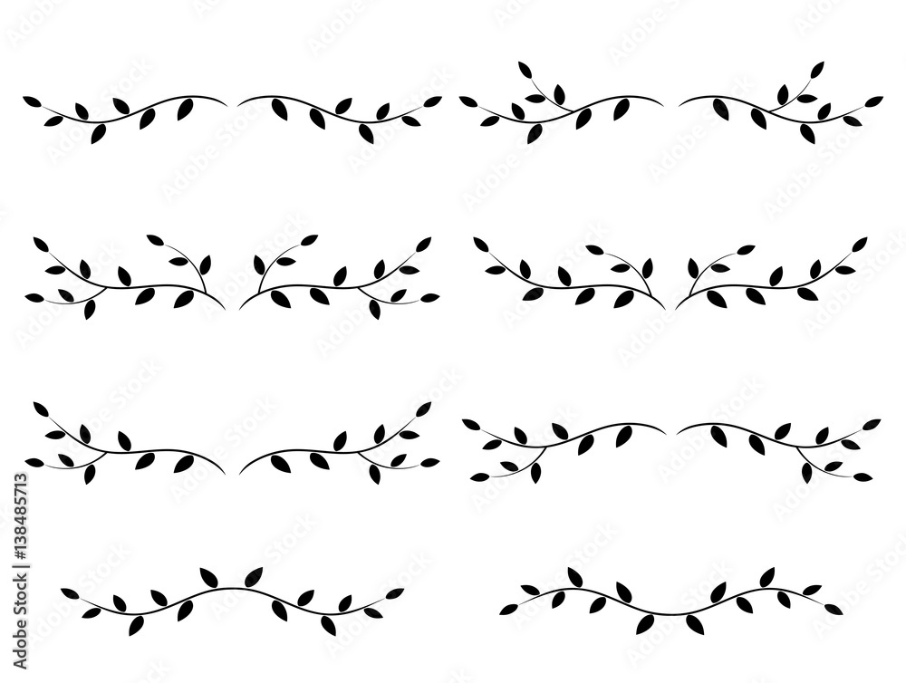 Fototapeta premium set of tree branches