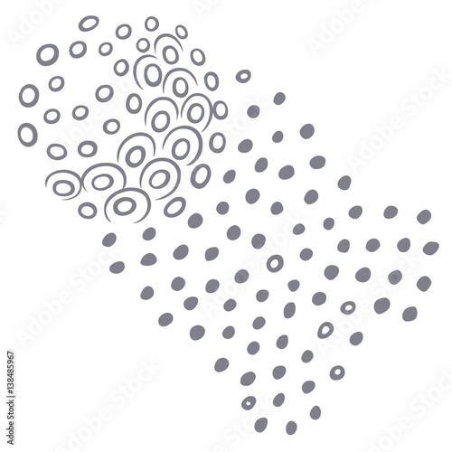 Scattered handdrawn comet