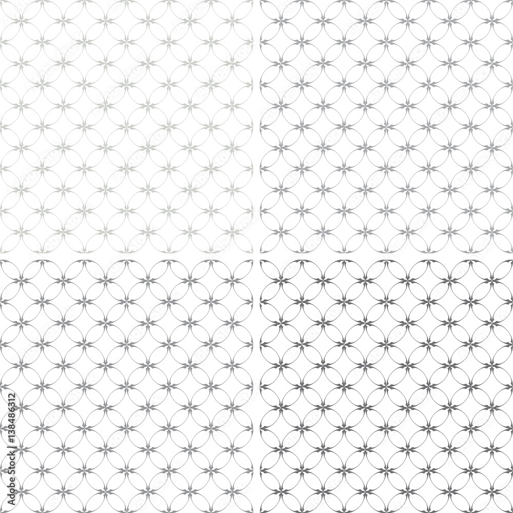 Naklejka premium Seamless patterns with abstract decorative ornament. Vector.