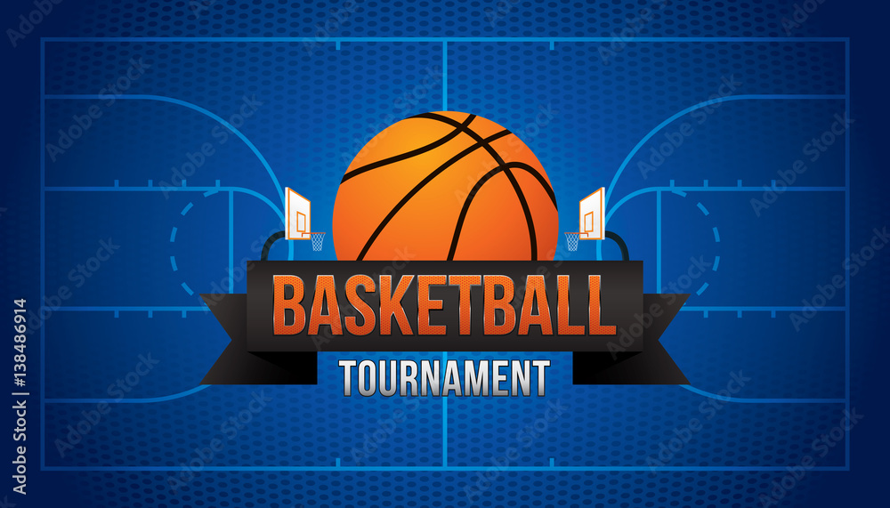 Naklejka premium Basketball tournament. Vector illustration