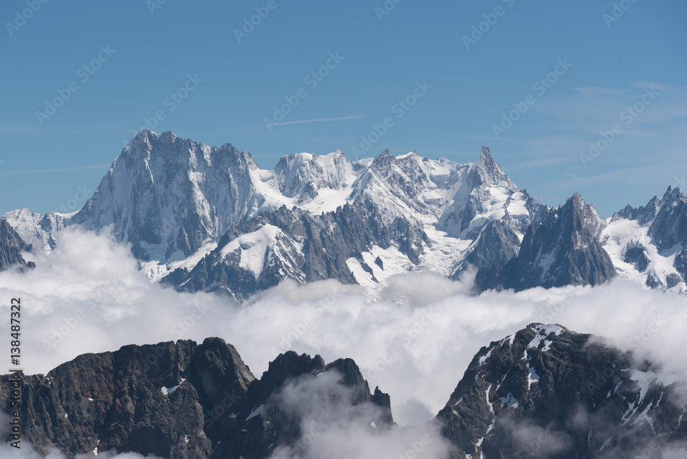 chaine du Mont blanc vue depuis le Mont Buet