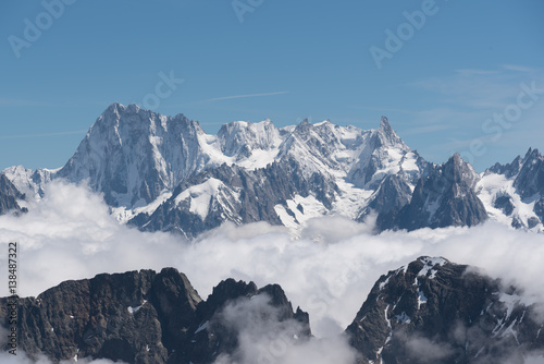 chaine du Mont blanc vue depuis le Mont Buet