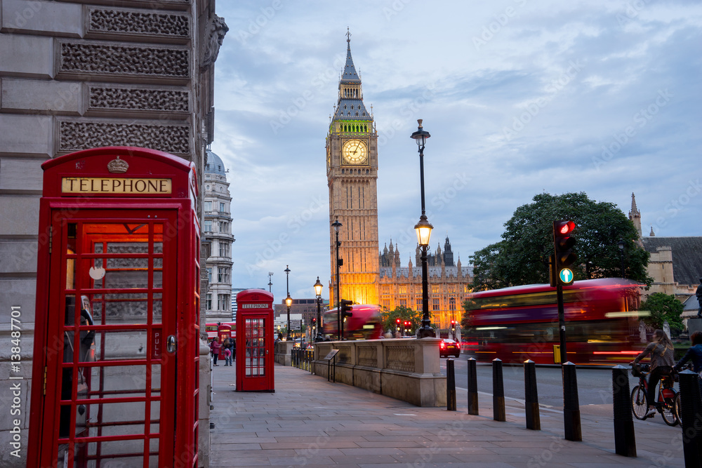 Fototapeta Big Ben i opactwo Westminster w Londynie