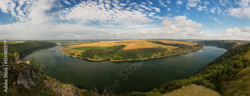 Meander of the river Dniester in Western Ukraine