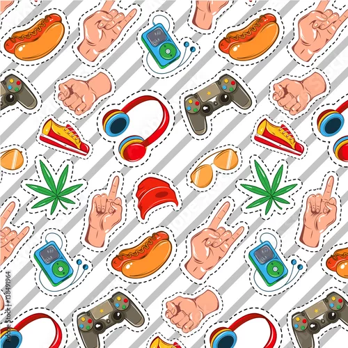 Tapety Kolorowy kreskówka wzór mody