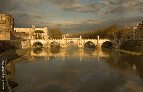 St. Angelo Bridge over Tiber River