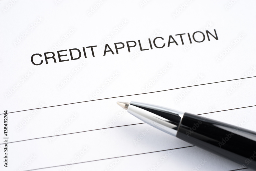 Blank credit application form Blank credit application form