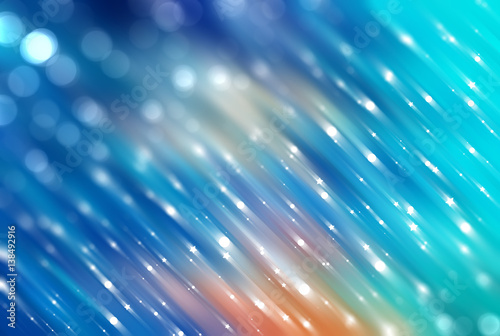 Bokeh light blue abstract background. illustration digital.