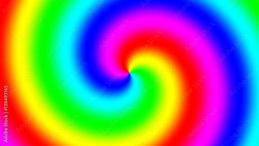 Rainbow spectral swirl rotating slowly anticlockwise, seamless loop Rainbow spectral swirl rotating slowly anticlockwise, seamless loop
