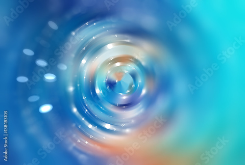 Bokeh light blue abstract background. illustration digital.