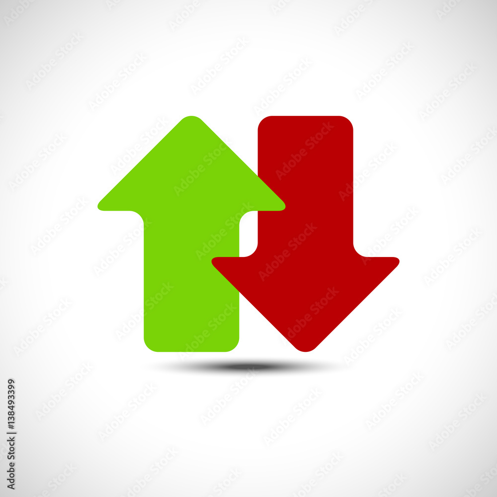 Up and Down Arrow Icon. Vector Icon Illustration. Up and Down Arrow Icon. Vector Icon Illustration.