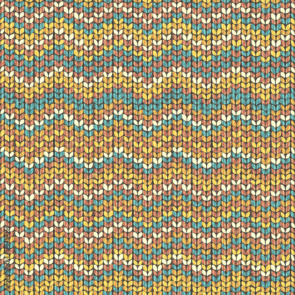 Zigzag knitted seamless pattern illustration. Fabric texture, knit design 2017 Zigzag knitted seamless pattern illustration. Fabric texture, knit design 2017