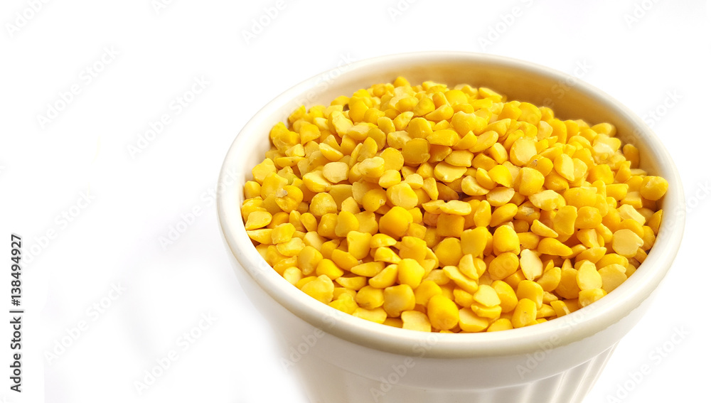 Yellow lentils in a bowl Yellow lentils in a bowl