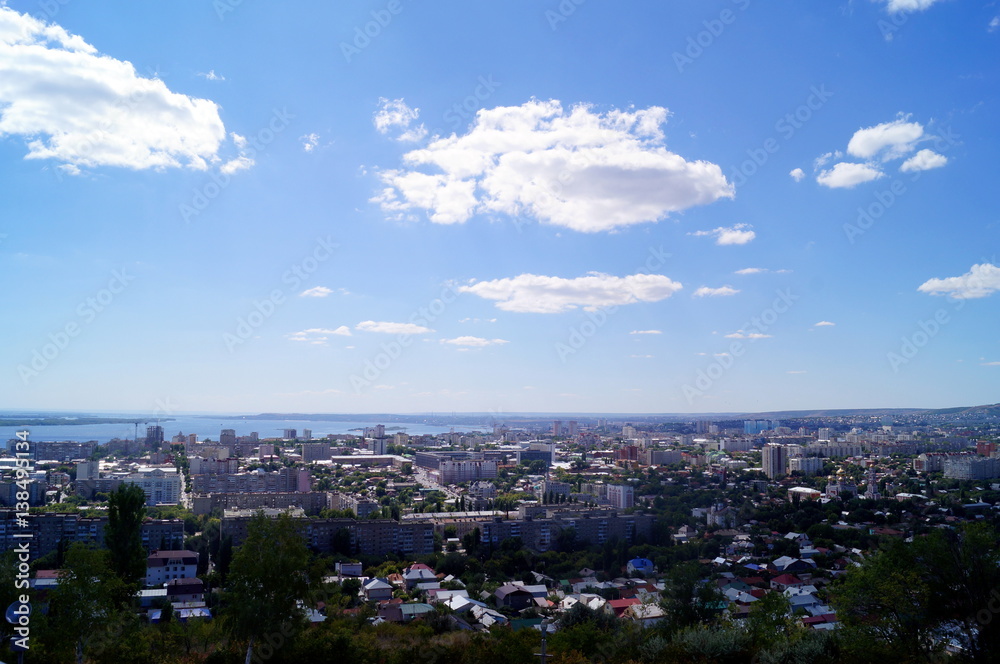 View of Saratov and Volga from an observation deck from Victory park View of Saratov and Volga from an observation deck from Victory park