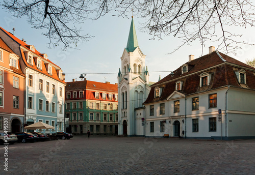 Old town of Riga. Popular touristic landmark.