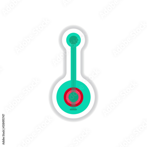 color label design collection of musical instrument balalaika