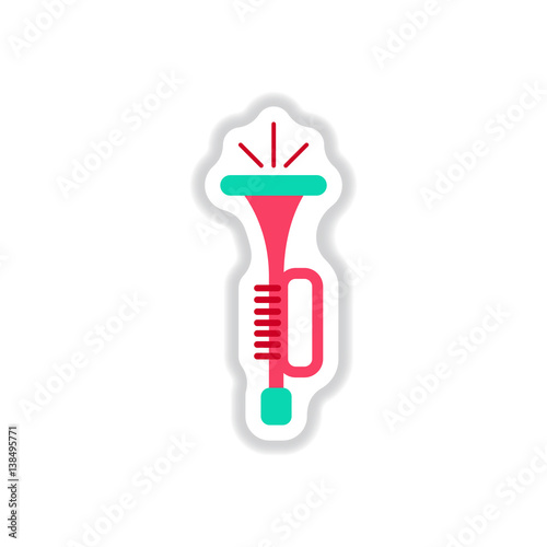 color label design collection of musical instrument Trumpet