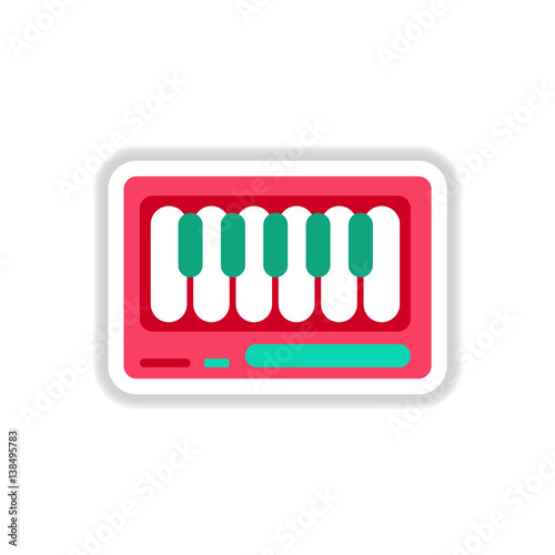 color label design collection of musical instrument piano
