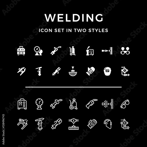 Set icons of welding