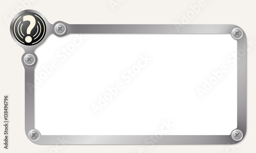 Wallpaper Mural Metal frame for your text with question mark Torontodigital.ca