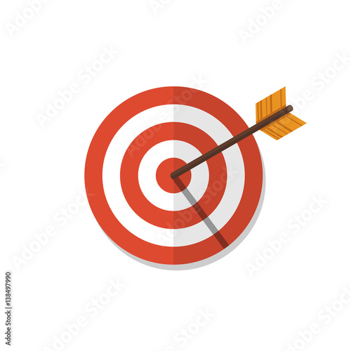 Target flat design icon illustration
