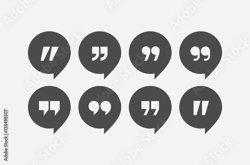 Quote marks vector icons